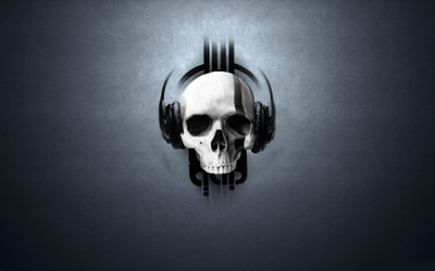 

Akhuratha skull-headphones-musics Wall Poster Paper Print(12 inch X 18 inch, Rolled)