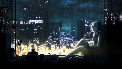 

Akhuratha Anime acityscape-scenery-imagess Wall Poster Paper Print(12 inch X 18 inch, Rolled)