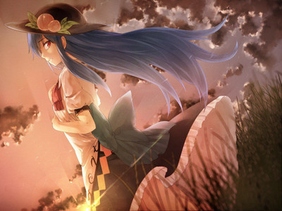 

Akhuratha Anime anime-touhou-hinanawi-tenshi Wall Poster Paper Print(12 inch X 18 inch, Rolled)