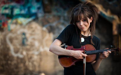 

-lindsey-stirling-music-violinist-violins-women Wall Poster Paper Print(12 inch X 18 inch, Rolled)