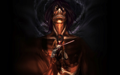

Akhuratha Anime shingeki-no-kyojin-mikasa-ackerman-eren-jeager Wall Poster Paper Print(12 inch X 18 inch, Rolled)