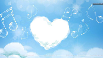

strings-sky-white-cloud-music-heart-cool Wall Poster Paper Print(12 inch X 18 inch, Rolled)