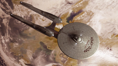 

Aabhaas screen-savers-movies-above-trek-star-widescreen-voyager-enterprise-planet-walls Wall Poster Paper Print(12 inch X 18 inch, Rolled)