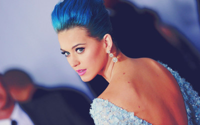 

katy-perry-women-music-blue-hair-singers-earrings Wall Poster Paper Print(12 inch X 18 inch, Rolled)