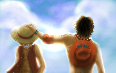 

Akhuratha Anime monkey-d-luffy-one-piece-portgas-d-ace Wall Poster Paper Print(12 inch X 18 inch, Rolled)