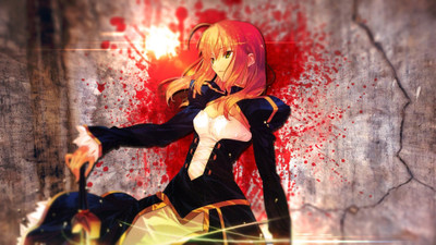 

Akhuratha Anime fatestay-night-saber-type-moon Wall Poster Paper Print(12 inch X 18 inch, Rolled)