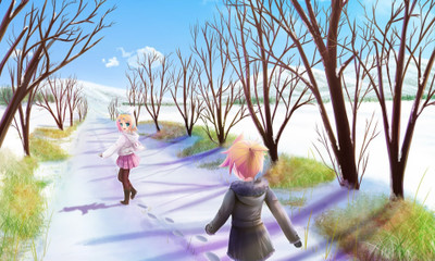 

Akhuratha Anime anime-winter-scene Wall Poster Paper Print(12 inch X 18 inch, Rolled)