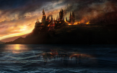 

Aabhaas harry-potter-castle-movie-hallows-deathly- Wall Poster Paper Print(12 inch X 18 inch, Rolled)