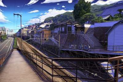 

Akhuratha Anime anime-railways-cities Wall Poster Paper Print(12 inch X 18 inch, Rolled)