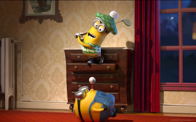 

Akhuratha despicable-minions-golf-playing-movies-tvshows- Wall Poster Paper Print(12 inch X 18 inch, Rolled)