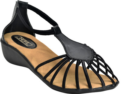 

HEROSHOELINE Women Black Wedges