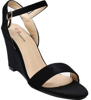 Shuberry Women Black Wedges Flipkart