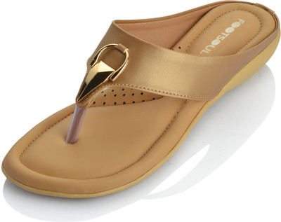 

Footsoul Women Gold Flats
