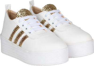

Misto VJ462 Sneakers For Women(White, Gold