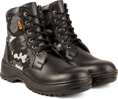 

Manslam Steel Toe Safety Shoe Boots Boots For Men(Black