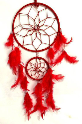 

GIRISHA AND SON Multicolor Dream Catcher Wall Hanging Wool Windchime (12 inch, Multicolor) Decorative Showpiece - 24 cm(Wool, Multicolor)