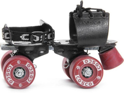 

Cosco Tenacity Super Jr. (16.5 - 19.5 cm) Age Group (3 - 6 Years) Quad Roller Skates - Size 8 - 11 UK(Red), Red blue
