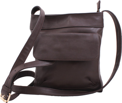 

woody walker Men & Women Casual Brown Leatherette Sling Bag