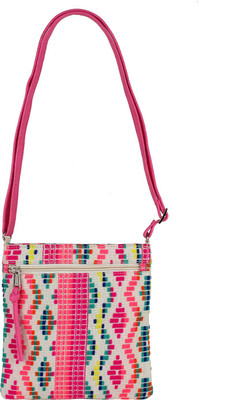 

Tash Creations Girls Casual Multicolor Cotton Sling Bag