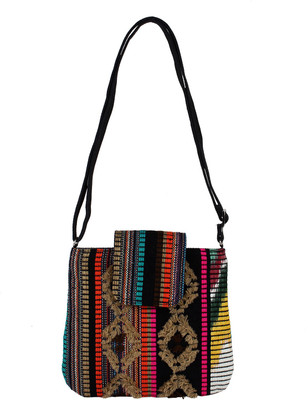 

Tash Creations Women Casual Multicolor Cotton Sling Bag