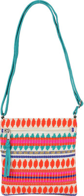 

Tash Creations Girls Casual Orange Cotton Sling Bag