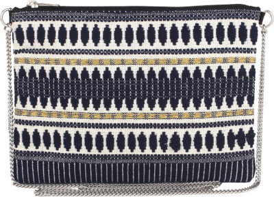

Tash Creations Women Casual Blue Cotton Sling Bag