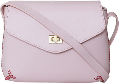 

Viari Women Casual Pink Genuine Leather Shoulder Bag