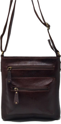 

Wildmount Men & Women Casual Brown Genuine Leather Sling Bag
