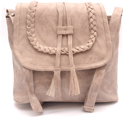 

ADORSY Girls Casual Beige Rexine Sling Bag