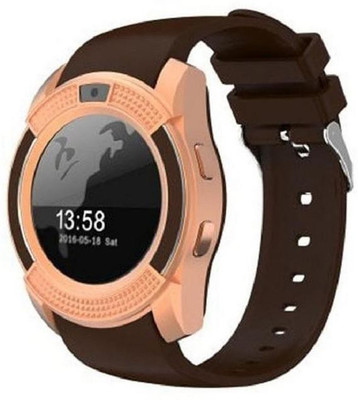 

MOBILE FIT Bolt A069 compatible smart watch Gold Smartwatch(Black Strap Free Size)