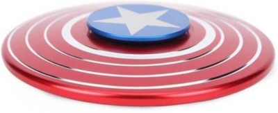 S.Blaze Amazing Metal Rounded Captain America Avenger Shield Fidget Spinner Toy for Kids & Adults(Red)