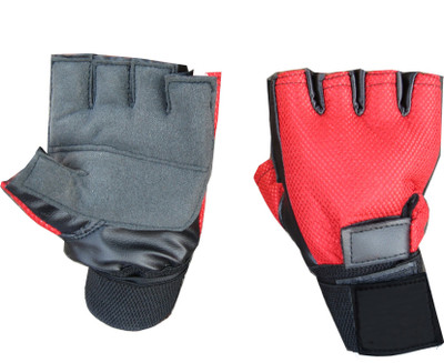 

Byson Xtra tough and leather with wrist support Gym & Fitness Gloves (, Multicolor