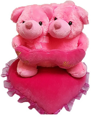

Tako bell premium quality Pink Couple teddy 26 CM - 22 cm(Pink)