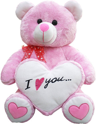 

Amardeep Pink Teddy with Heart 40cms - 40 cm(Pink)