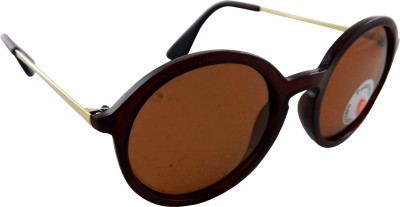 Els Round Sunglasses(For Men & Women, Brown)