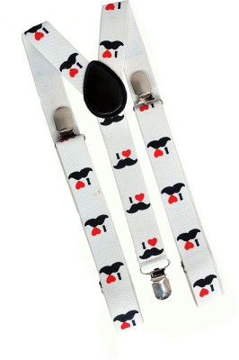 One Point Collections X- Back Suspenders for Men, Boys, Women, Girls(White, Black)