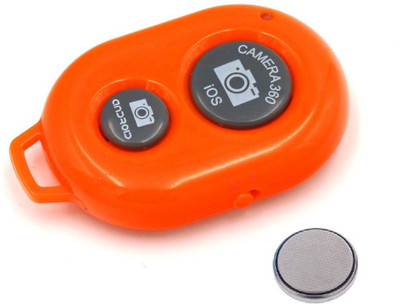 

ReTrack Camera Wireless Bluetooth Remote Controler Shutter For Selfie Stick-Tripod-Samrt Phone Camera Remote Control(Orange)
