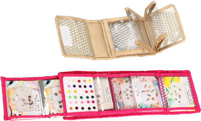

Srajanaa Multi Color Bindi Kit Organiser / Bindi Cover (Pack of 2) Jewellery Vanity Box(Multicolor)