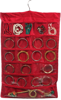 

Srajanaa Multi-utility Double side Jewellery Kit Hanger Jewellery Vanity Box(Red)