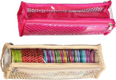 

Srajanaa Pink Bangle Organiser / Bangle Box - 1 Rods (Pack of 2) Jewellery Vanity Box(Multicolor)