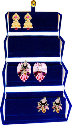 

Atorakushon 1 Set Earring Folder jewellery Storage Box Travel Wardrobe Organizer Kit Case (Blue) Ideal for:Storage of Payal, Watch, Chain, Bracelet Bindi,jewellry Cosmetics etc,Keep your Valuable item safe & Dust free,Travelling,Shopping,Picnic,Multiuses 