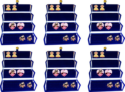 

Atorakushon Pack of 6 Earring Folder jewellery Storage Box Travel Wardrobe Organizer Kit Case (Blue) Ideal for:Storage of Payal, Watch, Chain, Bracelet Bindi,jewellry Cosmetics etc,Keep your Valuable item safe & Dust free,Travelling,Shopping,Picnic,Multiu