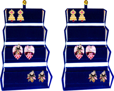 

Atorakushon Pack of 2 Earring Folder jewellery Storage Box Travel Wardrobe Organizer Kit Case (Blue) Ideal for:Storage of Payal, Watch, Chain, Bracelet Bindi,jewellry Cosmetics etc,Keep your Valuable item safe & Dust free,Travelling,Shopping,Picnic,Multiu