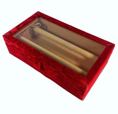 

Aadhya Transparent 2 Rod bangle box (maroon) Vanity Box(Maroon)