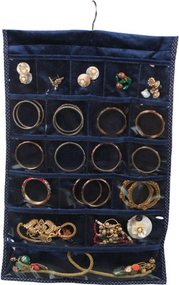 

Srajanaa Multi-utility Double side Jewellery Kit Hanger Jewellery Vanity Box(Blue)