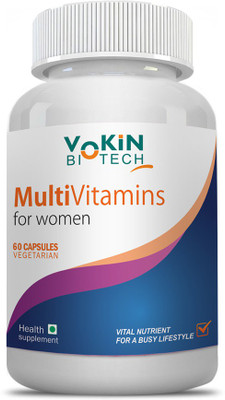 

Vokin Biotech Health Supplement Multivitamins + Biotin+ Folic Acid For Women- Improve Immunity, Stamina,Hair, Smooth Skin And Nails(60 No)
