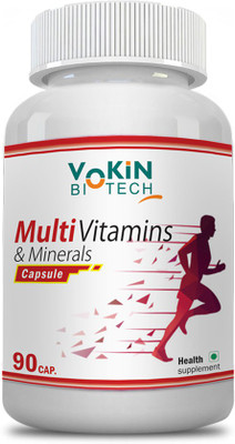

Vokin Biotech Multivitamins And Minerals Supplement - Improves Focus, Alertness, Stamina and Immunity For Men & Women(90 No)