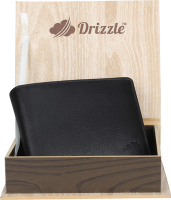 

Drizzle Men Black Genuine Leather Wallet(7 Card Slots)