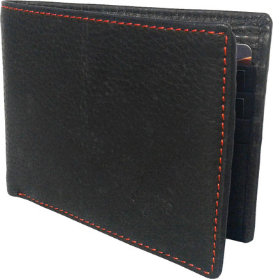 

NUKAICHAU Men Black Genuine Leather Wallet(3 Card Slots), Blk 3