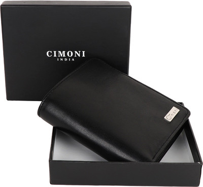 

CIMONI Men Black Genuine Leather Wallet(8 Card Slots), Multicolor